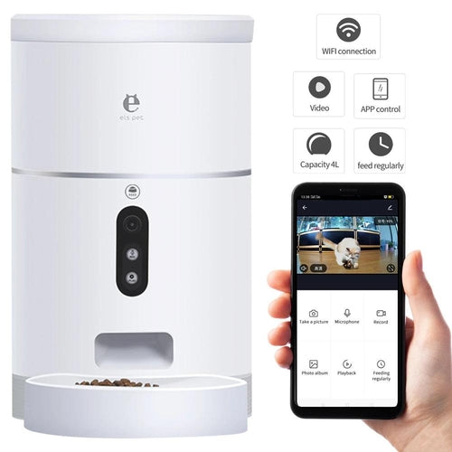 Smartpet Food Dispenser With Camera: App-Controlled Automatic Feeder