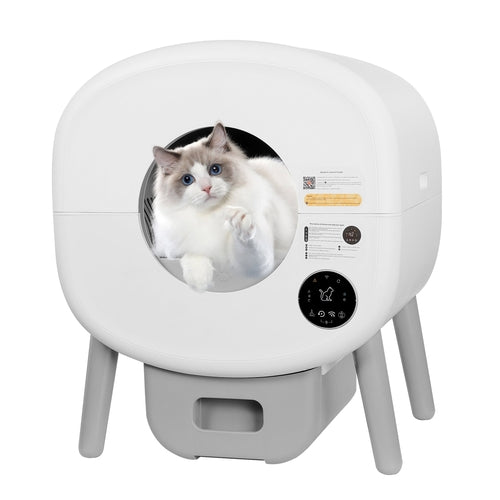 Automatic Smart Cat Litter Box, Large Capacity Self-Cleaning Litter